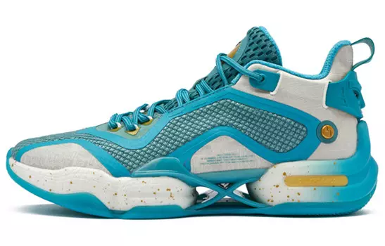 Баскетбольные кроссовки AG 2 мужские, среднего размера, глазурованные, фарфорово-зеленые/туманно-синие 361°