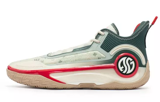 Баскетбольные кроссовки AG 4 мужские с низким верхом бежевые/голубые 361°