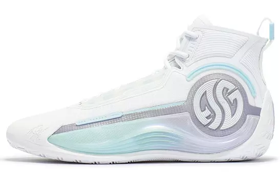 Баскетбольные кроссовки AG 4 мужские высокие 361 Degree белые / ледниково-синие 361°