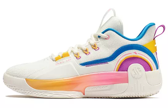 Баскетбольные кроссовки Ag Volley мужские средней высоты Feather белые/винтажные желтые 361°