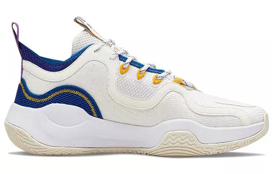 Баскетбольные кроссовки Ag Volley мужские, средние, белые/желтые 361°