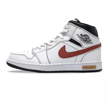 Баскетбольные кроссовки Air 1 Basketball Shoes Men Mid-Top White Jordan
