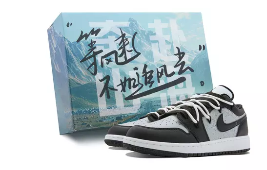 Баскетбольные кроссовки Air 1 для детей, начальная школа Jordan, цвет Black Gray