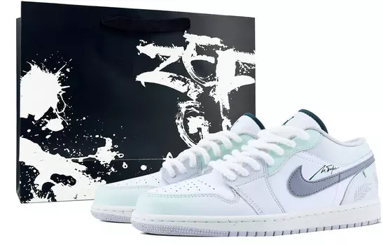 Баскетбольные кроссовки Air 1 для детей, начальная школа Jordan, цвет Gray Green