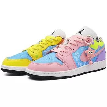 Баскетбольные кроссовки Air 1 для детей, начальная школа Jordan, цвет Pink/Yellow