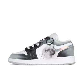 Баскетбольные кроссовки Air 1 для детей, начальная школа Jordan, цвет Black White Gray