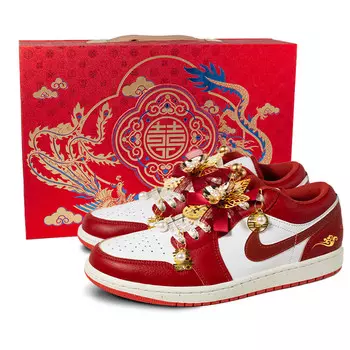 Баскетбольные кроссовки Air 1 для детей, начальная школа Jordan, цвет Red White Gold