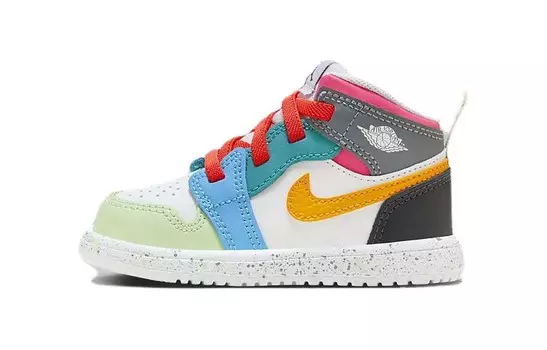 Баскетбольные кроссовки Air 1 Kids для малышей Jordan, синий/оранжевый