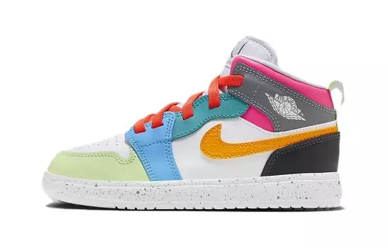 Баскетбольные кроссовки Air 1 Kids для дошкольников Jordan, синий/оранжевый
