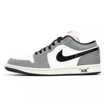 Баскетбольные кроссовки Air 1 мужские с низким верхом Core Black/Solid Gray/Flash Red Jordan