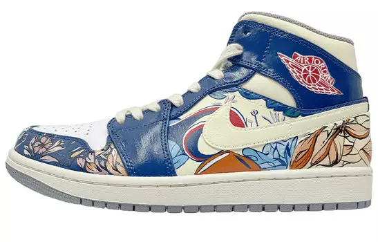 Баскетбольные кроссовки Air 1 Vintage для мужчин с высоким верхом, синие Jordan