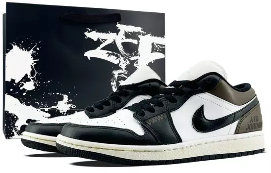 Баскетбольные кроссовки Air 1 Vintage Men Low-Top Black/Brown Jordan