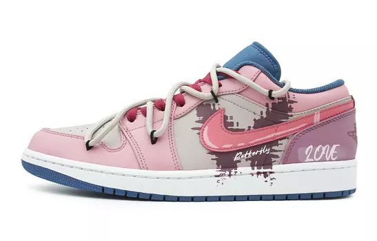 Баскетбольные кроссовки Air 1 Vintage Men Low-Top Pink/Grey Jordan