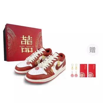 Баскетбольные кроссовки Air 1 Vintage Men Low-Touch Red, Gold Jordan, цвет Deep Red