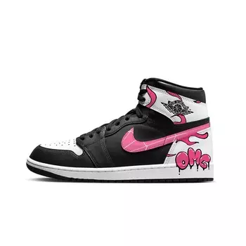 Баскетбольные кроссовки Air 1 Vintage Men High-Top Black/White/Pink Jordan