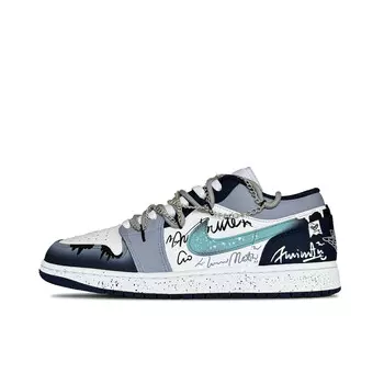 Баскетбольные кроссовки Air 1 Vintage Men Low-Top Grey/Blue Jordan