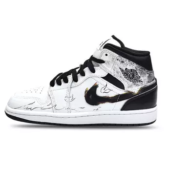 Баскетбольные кроссовки Air 1 Vintage Men Mid-Top Black Jordan