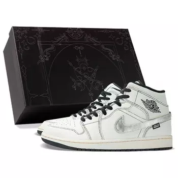 Баскетбольные кроссовки Air 1 Vintage Men Mid-Top Silver/White Jordan