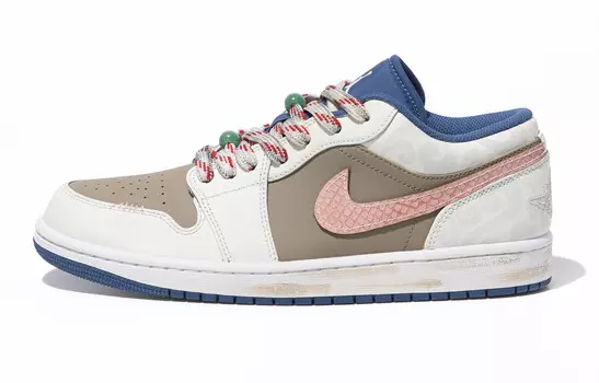 Баскетбольные кроссовки Air 1 Vintage Men Low-Top бежевый/коричневый Jordan