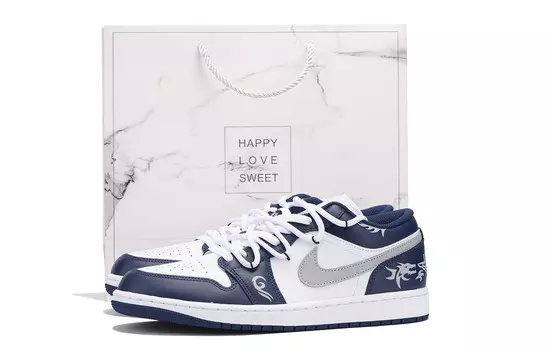 Баскетбольные кроссовки Air 1 Vintage Men Low-Touch Black Grey Jordan