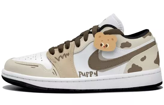 Баскетбольные кроссовки Air 1 Vintage Men Low-Top бежевый/коричневый Jordan