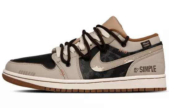 Баскетбольные кроссовки Air 1 Vintage Men Low-Touch Brown/Black/Brown/Off White Jordan
