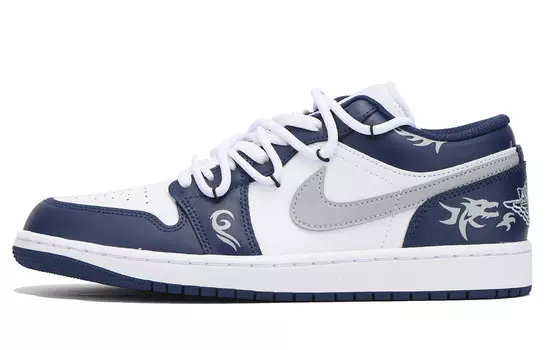 Баскетбольные кроссовки Air 1 Vintage Men Low-Top Black White Grey Jordan