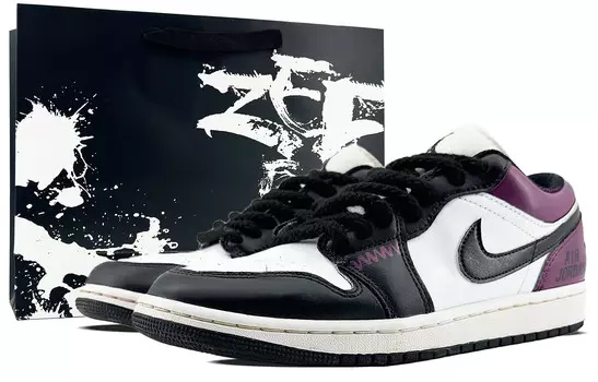 Баскетбольные кроссовки Air 1 Vintage Men Low-Top Black/Purple Jordan
