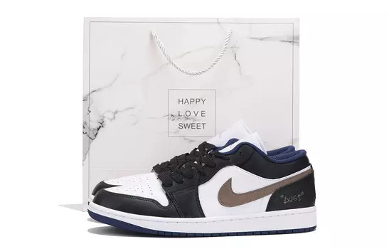 Баскетбольные кроссовки Air 1 Vintage Men Low-Touch Black Brown Jordan