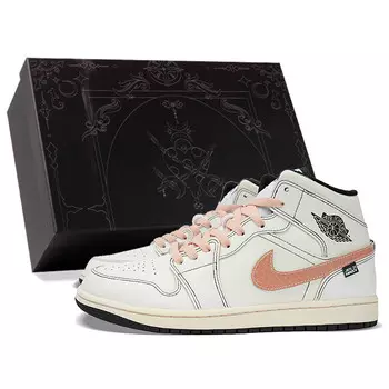 Баскетбольные кроссовки Air 1 Vintage Men Mid-Top Orange/White Jordan