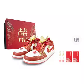 Баскетбольные кроссовки Air 1 Vintage Men Low-Touch Red, Gold Jordan, цвет Deep Red