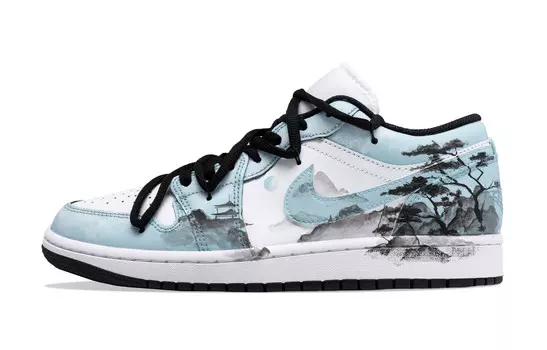 Баскетбольные кроссовки Air 1 Vintage Men Low-Top Blue/Black/White Jordan