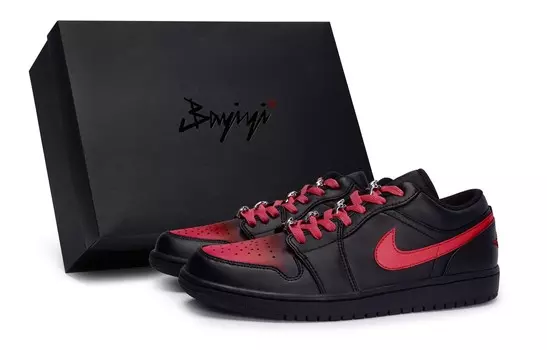 Баскетбольные кроссовки Air 1 Vintage Men Low-Touch Red Jordan, черный/красный