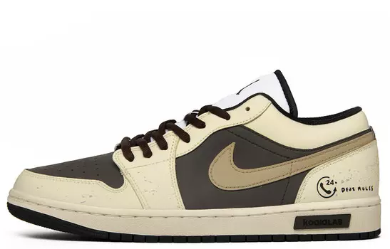 Баскетбольные кроссовки Air 1 Vintage Men Low-Top бежевый/коричневый Jordan