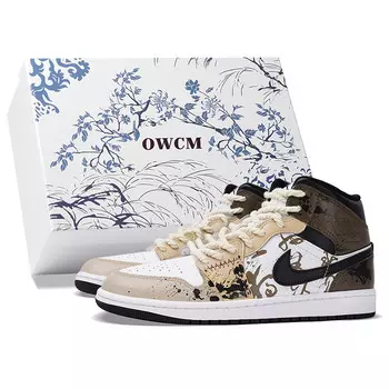 Баскетбольные кроссовки Air 1 Vintage Men Mid-Top Brown/White Jordan