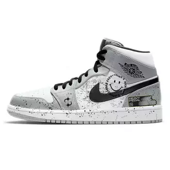 Баскетбольные кроссовки Air 1 Vintage Men Mid-Top Grey/White Jordan