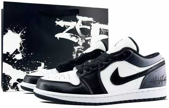 Баскетбольные кроссовки Air 1 Vintage Men Low-Top Black Violet/white Jordan