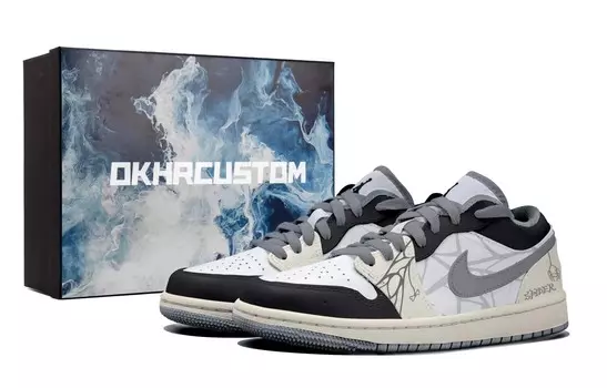 Баскетбольные кроссовки Air 1 Vintage Men Low-Top Black/White/Grey Jordan