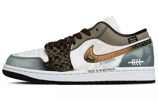 Баскетбольные кроссовки Air 1 Vintage Men Low-Top Brown/Grey/Green Jordan