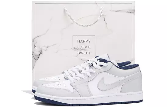 Баскетбольные кроссовки Air 1 Vintage Men Low-Top Black White Grey Jordan
