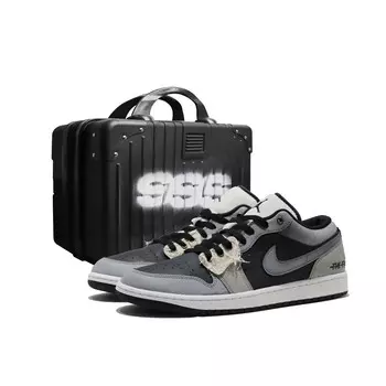 Баскетбольные кроссовки Air 1 Vintage Men Low-Top Black/Grey Jordan
