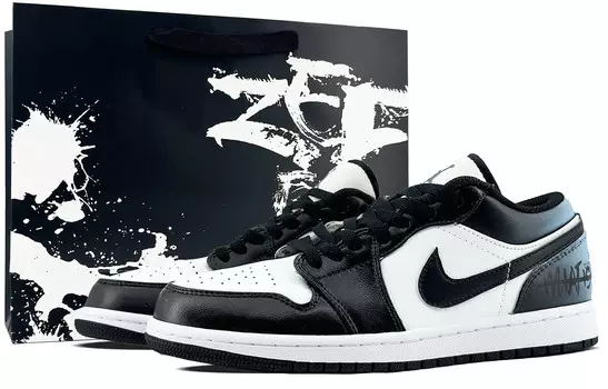 Баскетбольные кроссовки Air 1 Vintage Men Low-Top Black/Blue/White Jordan