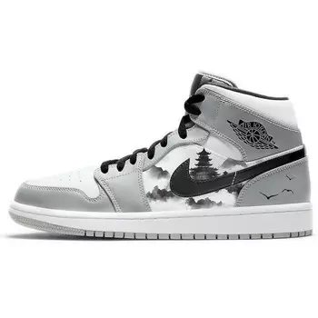 Баскетбольные кроссовки Air 1 Vintage Men Mid-Top White/Grey Jordan