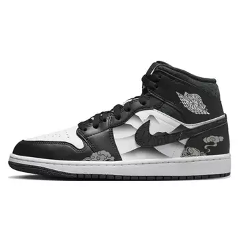 Баскетбольные кроссовки Air 1 Vintage Men Mid-Top Black/White Jordan