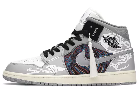 Баскетбольные кроссовки Air 1 Vintage Men High-Top White/Grey Jordan