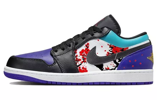 Баскетбольные кроссовки Air 1 Vintage Men Low-top Фиолетовый/белый/черный Jordan