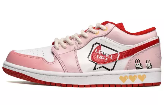 Баскетбольные кроссовки Air 1 Vintage Men Low-top Pink/red/white Jordan