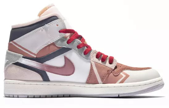 Баскетбольные кроссовки Air 1 Vintage Men Mid-Top Black/Red/Brown Jordan