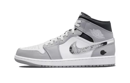 Баскетбольные кроссовки Air 1 Vintage Men High-top серый/белый/черный Jordan
