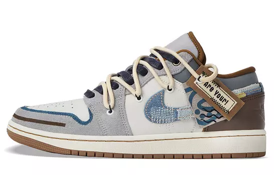 Баскетбольные кроссовки Air 1 Vintage Men Low-Top Grey/Brown Jordan